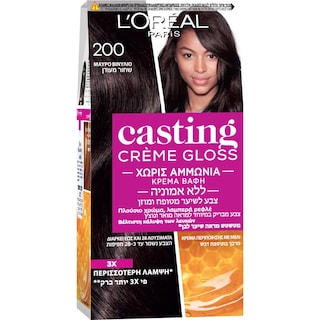 CASTING | C GLOSS | Βαφή Μαλλιών Creme Gloss Νο200 Μαύρο Βινύλιο 1 Τεμάχιο