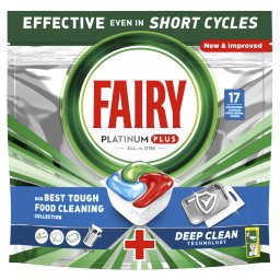 FAIRY | Κάψουλες Πλυντηρίου Πιάτων Platinum Plus Deep Clean 17 Τεμάχια