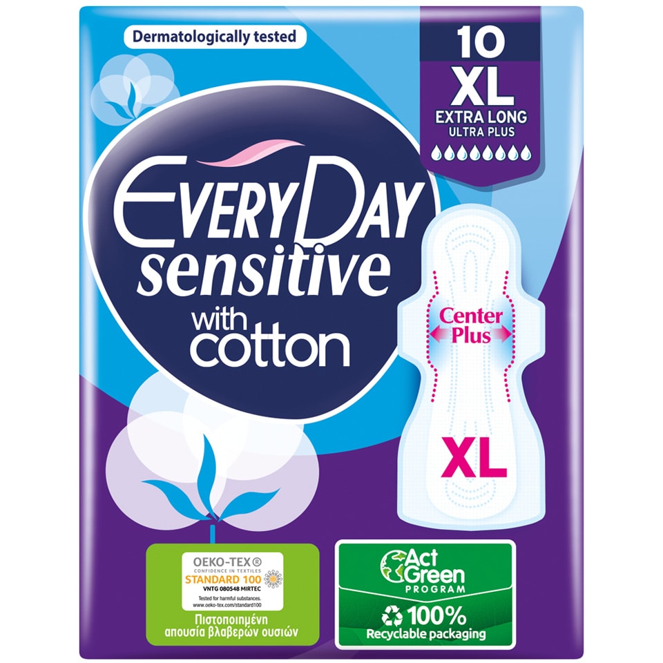 EVERY DAY Σερβιέτες Sensitive Ultra Plus Extra Long 10 Τεμάχια
