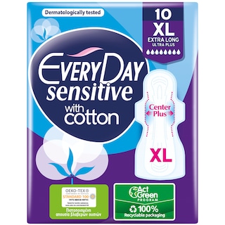 EVERY DAY | Σερβιέτες Sensitive Ultra Plus Extra Long 10 Τεμάχια
