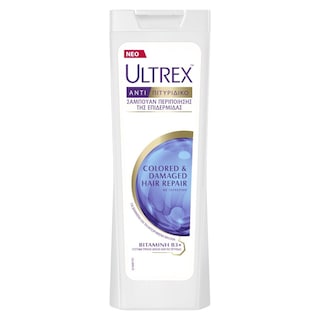 ULTREX | Σαμπουάν Αντιπιτυριδικό Βαμμένα Μαλλιά 360ml Έκπτωση 50%