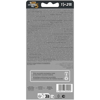 BIC | Σετ Ξυρίσματος Hybrid 5 Flex Λαβή + 2 Ανταλλακτικά 1 Τεμάχιο