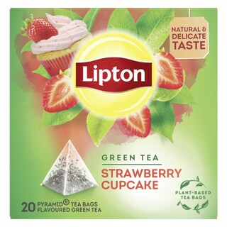 LIPTON | Τσάι Πράσινο Φράουλα Cupcake 20 Τεμάχια