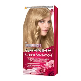 COLOR SENSATION | Βαφή Μαλλιών Σετ 8.0 Ξανθό Ανοιχτό 60ml