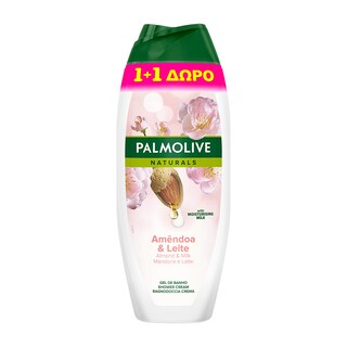 PALMOLIVE | Αφρόλουτρο Naturals Γάλα & Aμύγδαλο 500ml 1+1 Δώρο 500ML 1+1 ΔΩΡΟ