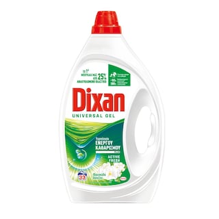 DIXAN | Υγρό Απορρυπαντικό Πλυντηρίου Ρούχων Φρεσκάδα Άνοιξης 33 Μεζούρες 1+1 Δώρο