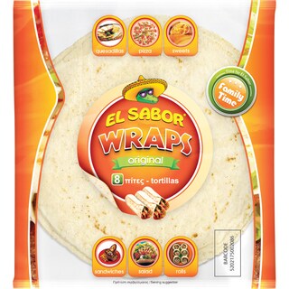 EL SABOR | ΠΙΤΤΕΣ TORTILLAS WRAPS 8 ΤΕΜΑΧΙΩΝ 346 GR