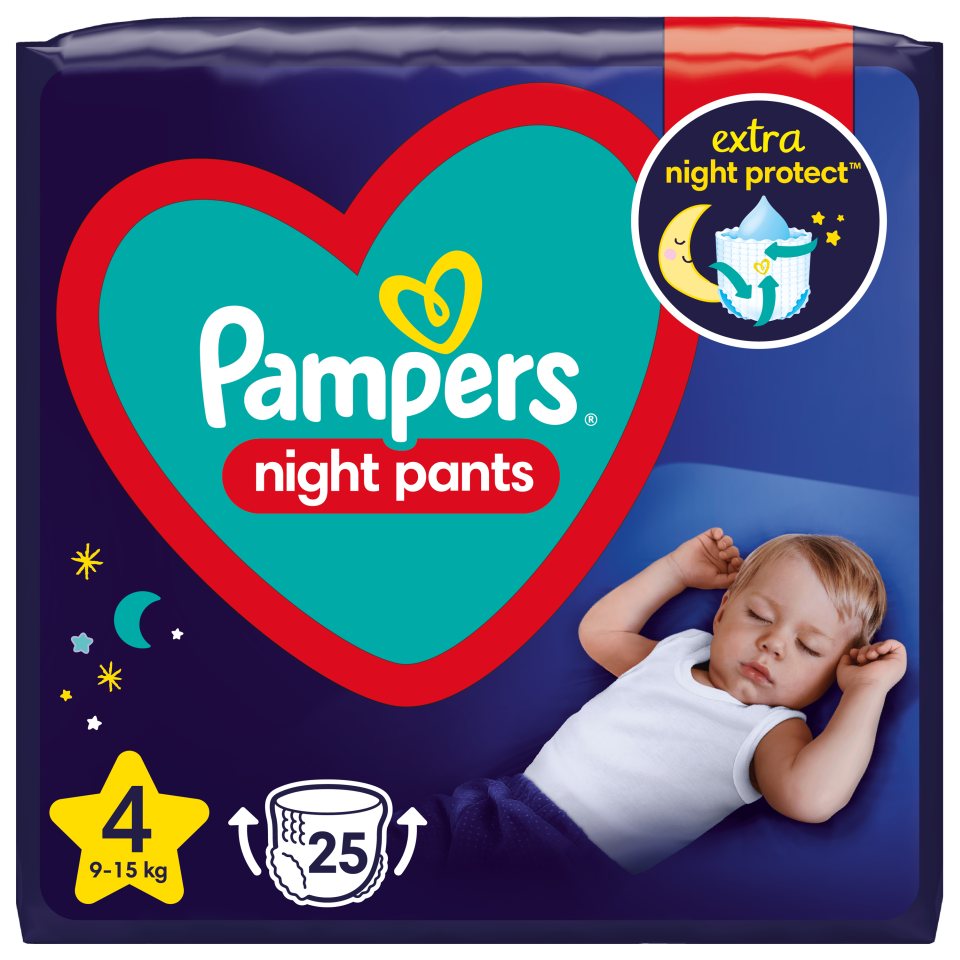 PAMPERS Πάνες Βρακάκι Μωρού Night Pants Νο4 25 Τεμάχια