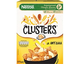 CLUSTERS | Δημητριακά Ολικής Άλεσης Με Αμύγδαλα 375gr