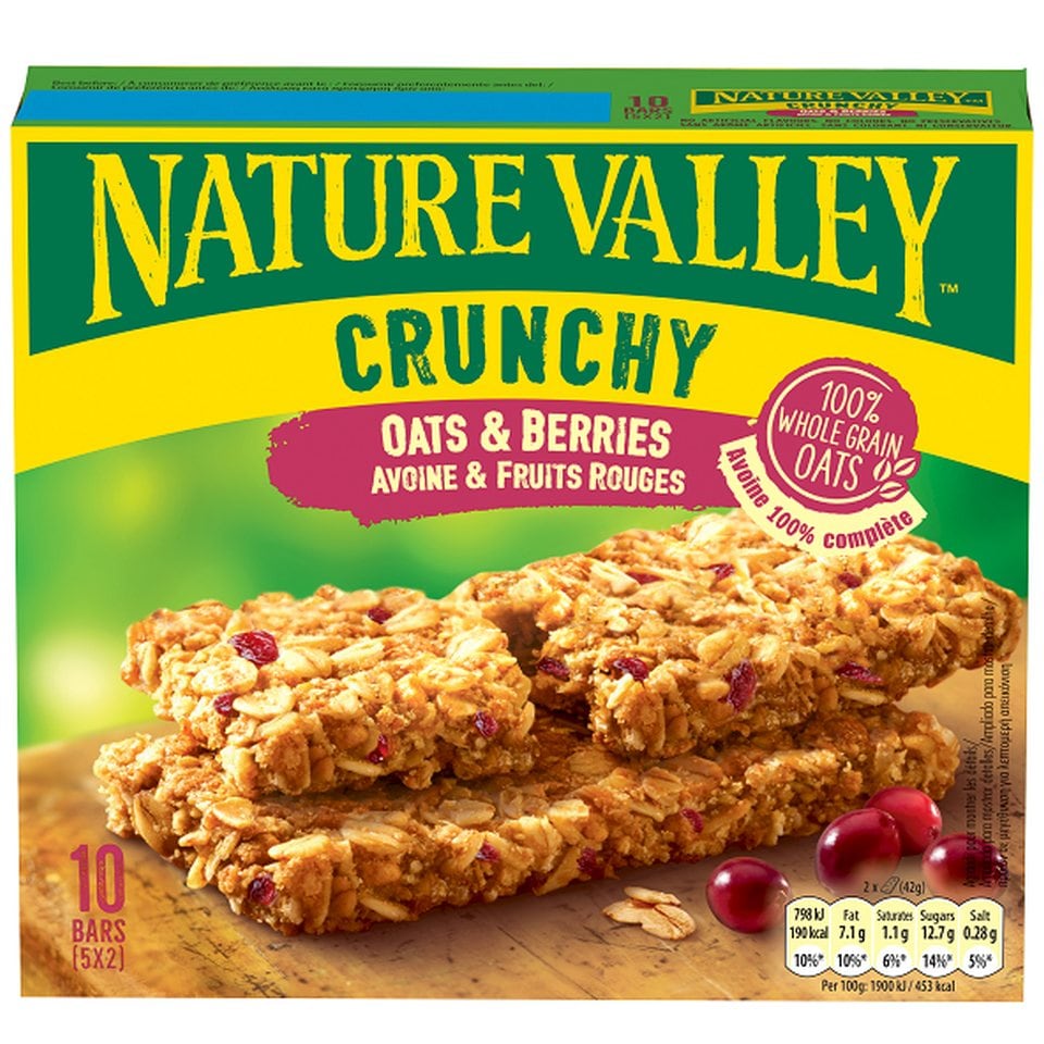 NATURE VALLEY Μπάρες Δημητριακών Crunchy Κράνμπερι 5x42g