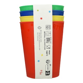 DECORATA | Ποτήρια Πολλαπλών Χρήσεων 250ml 4 Τεμάχια