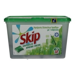 SKIP | ΥΓΡΕΣ ΚΑΨΟΥΛΕΣ ΠΛΥΝΤΗΡΙΟΥ ΡΟΥΧΩΝ SPRING FRESH 32 ΤΕΜ 32 ΤΕΜ