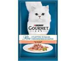 GOURMET | PERLE | Γατοτροφή Perle Φιλετάκια Με Σολομό 85 gr