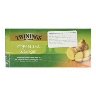 TWININGS | Τσάι Πράσινο Τζίντζερ Λεμονόχορτο 25x1.6g
