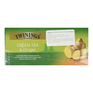 TWININGS | Τσάι Πράσινο Τζίντζερ Λεμονόχορτο 25x1.6g