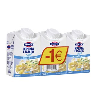 ΦΑΓΕ | Κρέμα Γάλακτος Light 3x200ml Έκπτωση 1E