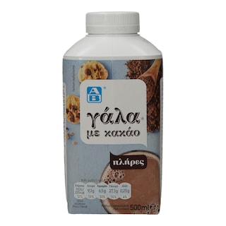 ΑΒ | ΓΑΛΑ ΥΨΗΛΗΣ ΠΑΣΤΕΡΙΩΣΗΣ ΣΟΚΟΛΑΤΟΥΧΟ ΠΛΗΡΕΣ 500 ML