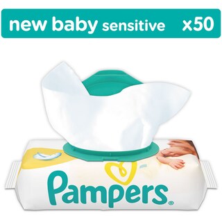 PAMPERS | NEW BABY SENSITIVE | ΜΩΡΟΜΑΝΤΗΛΑ NEW BABY SENSITIVE ANTΑΛΛΑΚΤΙKO 50 ΤΕΜ