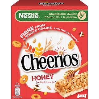 CHEERIOS | Μπάρες Δημητριακών Ολικής Άλεσης Honey Cheerios 6 X 22gr