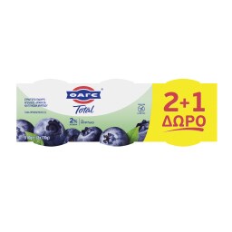 TOTAL | Επιδόρπιο Γιαουρτιού 2% Μύρτιλο 3x170g 2+1 Δώρο ΔΩΡ 170ΓΡ