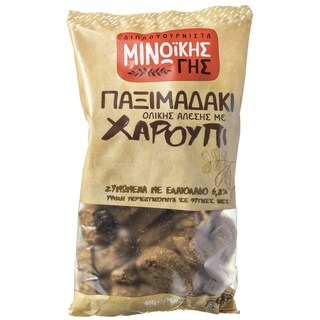 ΜΙΝΩΙΚΗ ΓΗ | Παξιμαδάκι Ολικής Άλεσης με Χαρούπι 400g