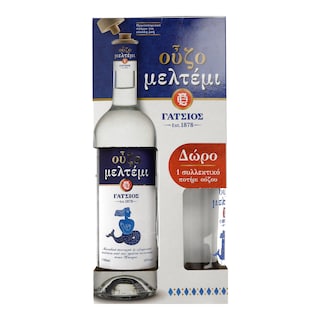 ΜΕΛΤΕΜΙ | Ούζο Μελτέμι 700ml + Ποτήρι Δώρο
