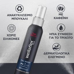 WELLAFLEX | Gel Spray Mαλλιών Full Boost Thickening Δυνατό Κράτημα 150ml