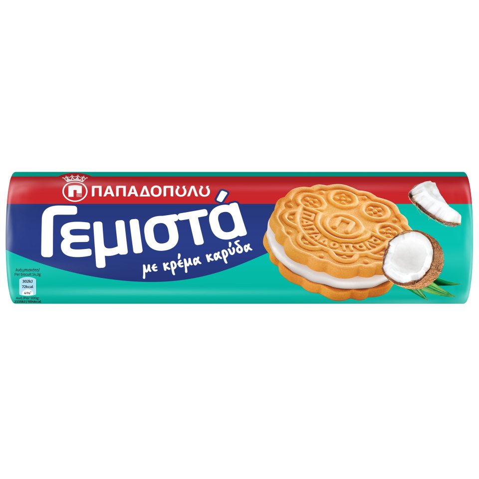 Μπισκότα Γεμιστά Καρύδα 200g