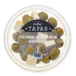 EXCELLENT TAPAS | Ελιές Πράσινες με Γραβιέρα Νάξου και Τσίλι 150g