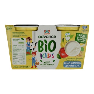 ADVANCE | Γιαούρτι Advance Kids BIO Μήλο Μπανάνα Δημητριακά 2X150 gr