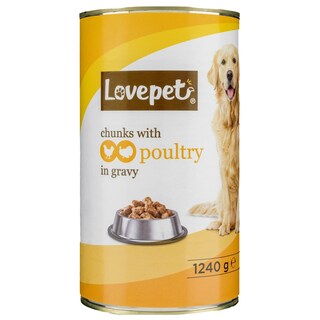 LOVEPET | Σκυλοτροφή Υγρή Πουλερικά 1.24kg