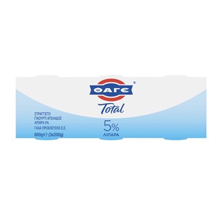 Γιαούρτι Στραγγιστό 5% Λιπαρά 3x200g