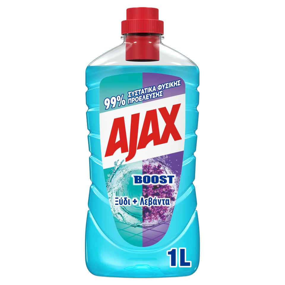 AJAX Υγρό Καθαρισμού Boost Ξύδι & Λεβάντα 1lt