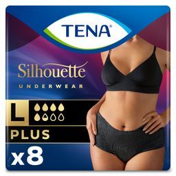 TENA | Incontinence Pants Noir Plus Large 8 Pieces