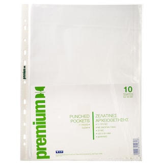- | Punched Pockets Transparent A4 10 Pieces