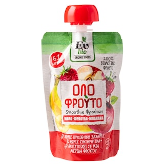 ΕΥ BIO | Smoothie Φρούτων Bio Μήλο Φράουλα Μπανάνα 100g