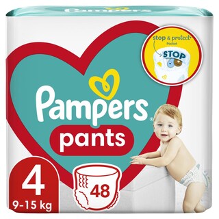 PAMPERS | Πάνες Βρακάκι Μωρού Pants Νο4 9-15kg Maxi Pack 48 Τεμάχια
