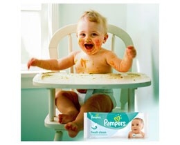 PAMPERS | ΜΩΡΟΜΑΝΤΗΛΑ FRESH CLEAN 192 TEM 2+1 ΔΩΡΟ