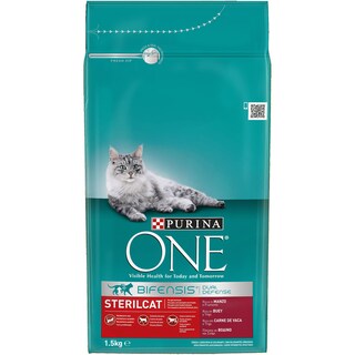 PURINA ONE | Γατοτροφή Sterilcat Βοδινό Σιτάρι 1.5kg