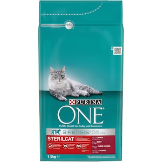 PURINA ONE | Γατοτροφή Sterilcat Βοδινό Σιτάρι 1.5kg