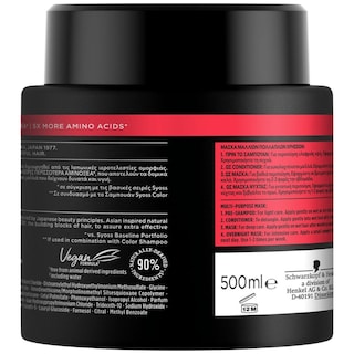 SYOSS | Μάσκα Μαλλιών Color Boost Βαμμένα Μαλλιά 500ml