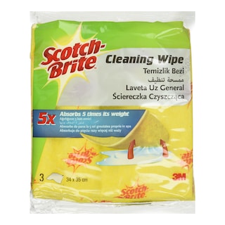 SCOTCH BRITE | Πανάκια Γενικής Χρήσης Κίτρινα 3 Τεμάχια