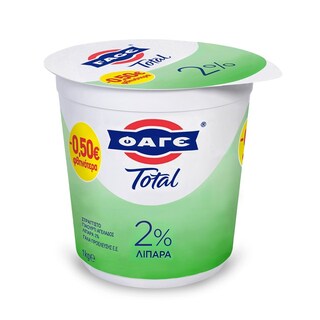 TOTAL | Γιαούρτι Στραγγιστό 2% Λιπαρά 1kg Έκπτωση 0.50Ε
