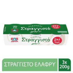 ΔΕΛΤΑ | Γιαούρτι Στραγγιστό Ελαφρύ 3x200g 2+1 Δώρο