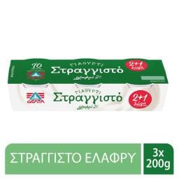 ΔΕΛΤΑ | Γιαούρτι Στραγγιστό Ελαφρύ 3x200g 2+1 Δώρο