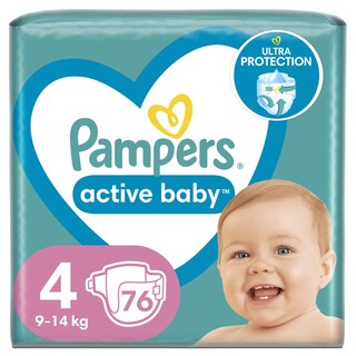 PAMPERS | Πάνες Active Baby Giant Pack No 4 9-14 Kg 76 Τεμάχια