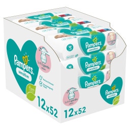 PAMPERS | Μωρομάντηλα Sensitive Αποκλειστικά Online 12x52 Τεμάχια
