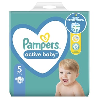 PAMPERS | Diapers Active Baby Giant Pack No 5 11-16 Kg 64 Pieces