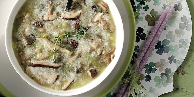 Χορτοφαγική μαγειρίτσα με μανιτάρια