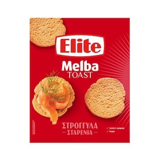 ELITE | Φρυγανιές Melba Toast Στρογγυλές Σταρένιες 110gr